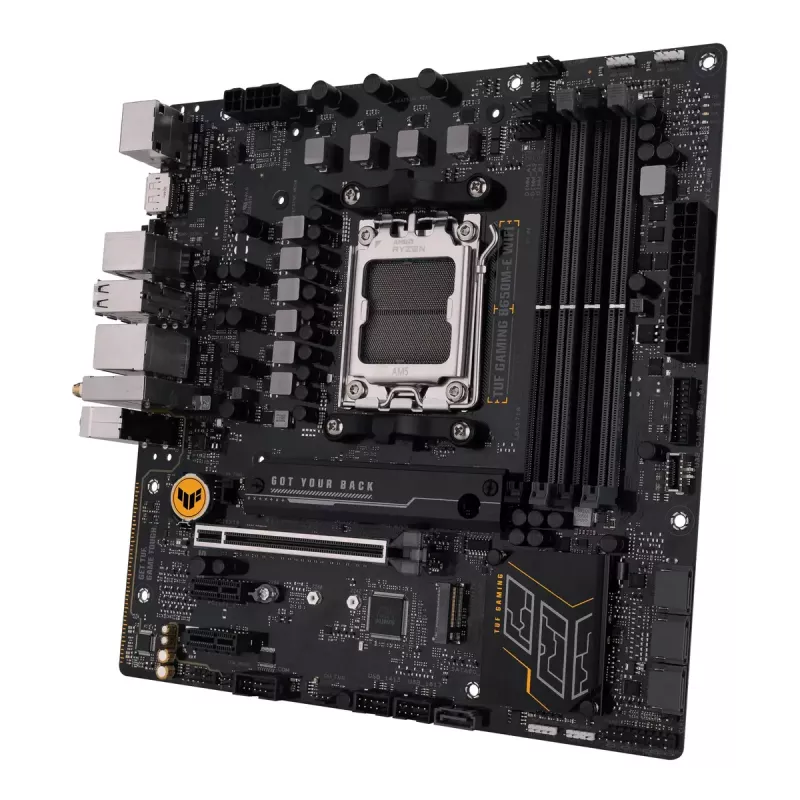 Základná doska ASUS TUF GAMING B650M‑E WIFI, AMD B650, Socket AM5, micro ATX, DDR5, 4x DIMM, 128 GB, Wi‑Fi 6, Bluetooth 5.2