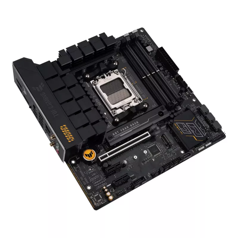 Základná doska ASUS TUF GAMING B650M‑E WIFI, AMD B650, Socket AM5, micro ATX, DDR5, 4x DIMM, 128 GB, Wi‑Fi 6, Bluetooth 5.2
