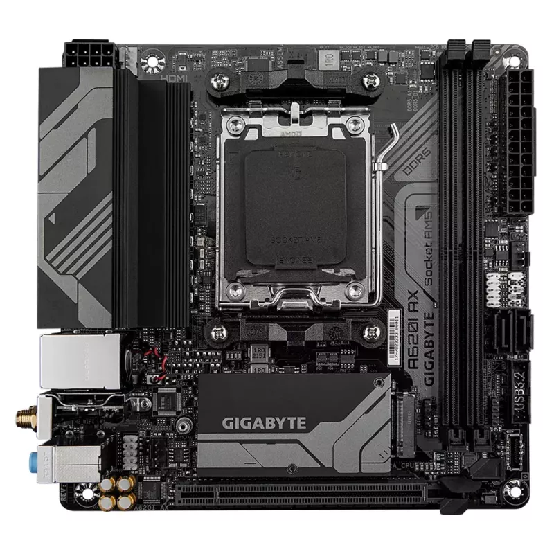 Základná doska GIGABYTE A620I AX, AMD A620, Socket AM5, Mini-ITX