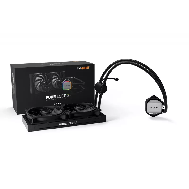 be quiet Pure Loop 2 | 280mm Procesor All-in-One kvapalinový chladič 14 cm Čierna 1 kus