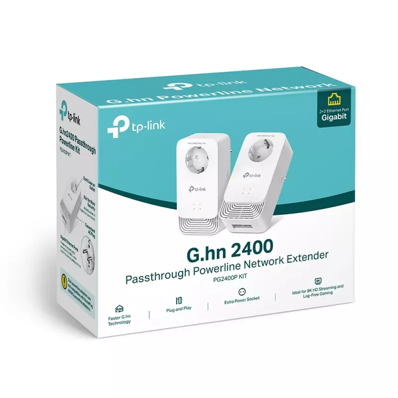 TP-Link PG2400P KIT PowerLine Sieťový adaptér 1428 Mbit/s Ethernet LAN Biela 2 kusy
