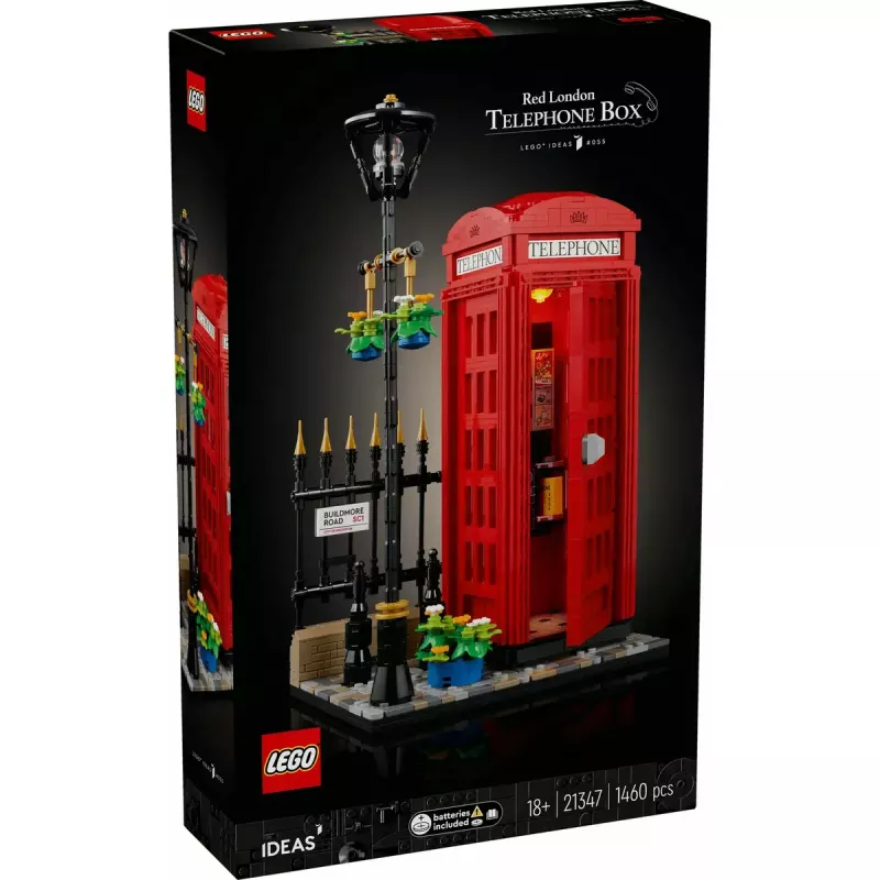 Stavebnica LEGO Červená londýnska telefónna búdka 21347 – modulárna stavebnica, 1460 dielov, 18+