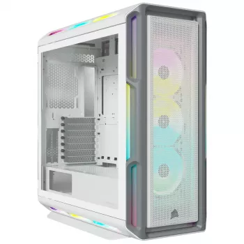 CORSAIR Mid-Tower ATX PC skriňa - iCUE 5000T - RGB temperované sklo - biela