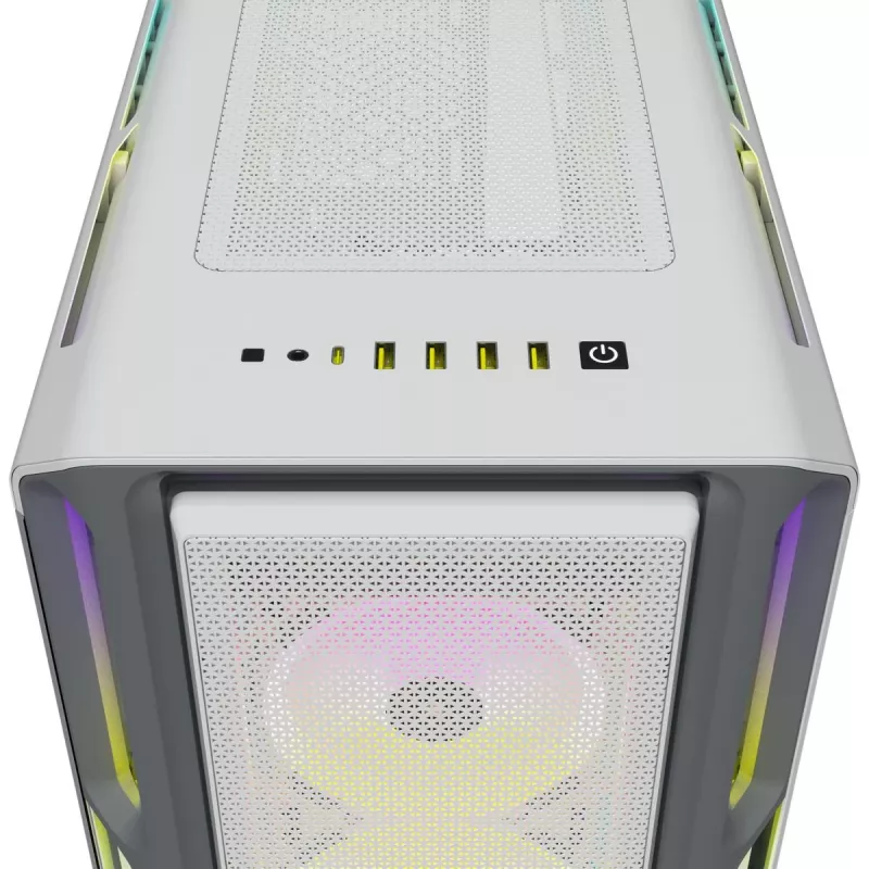 CORSAIR Mid-Tower ATX PC skriňa - iCUE 5000T - RGB temperované sklo - biela