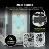 CORSAIR Mid-Tower ATX PC skriňa - iCUE 5000T - RGB temperované sklo - biela