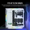 CORSAIR Mid-Tower ATX PC skriňa - iCUE 5000T - RGB temperované sklo - biela