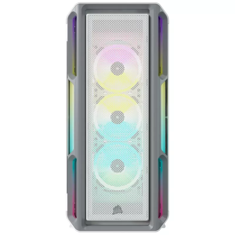 CORSAIR Mid-Tower ATX PC skriňa - iCUE 5000T - RGB temperované sklo - biela