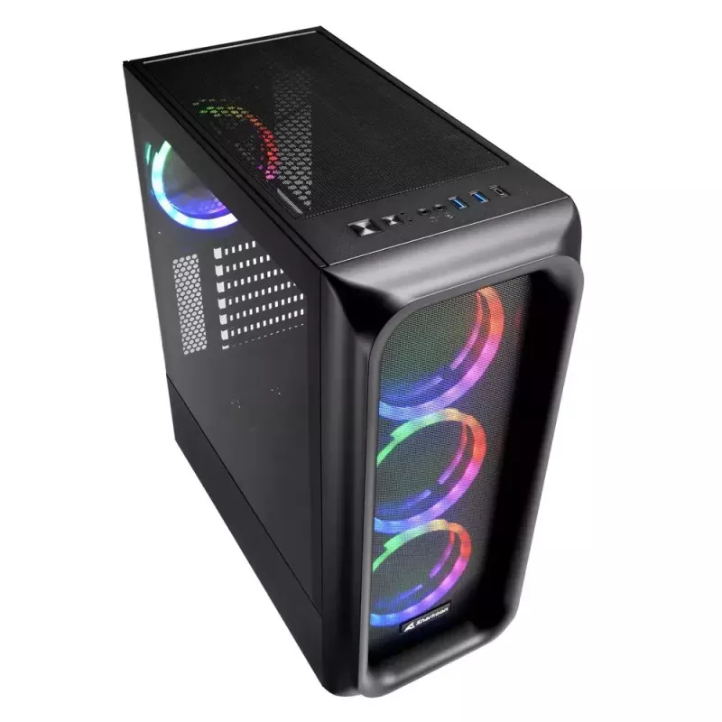 PC skriňa Sharkoon TK5M RGB ATX Desktop čierna