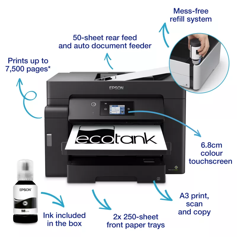 Epson EcoTank ET-M16600 atramentová A3 4800 x 2400 DPI 25 ppm Wi-Fi