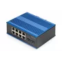 DIGITUS priemyselný 8+2-portový Gigabit Ethernet PoE switch 8 portov GE PoE RJ45 2 GE SFP porty