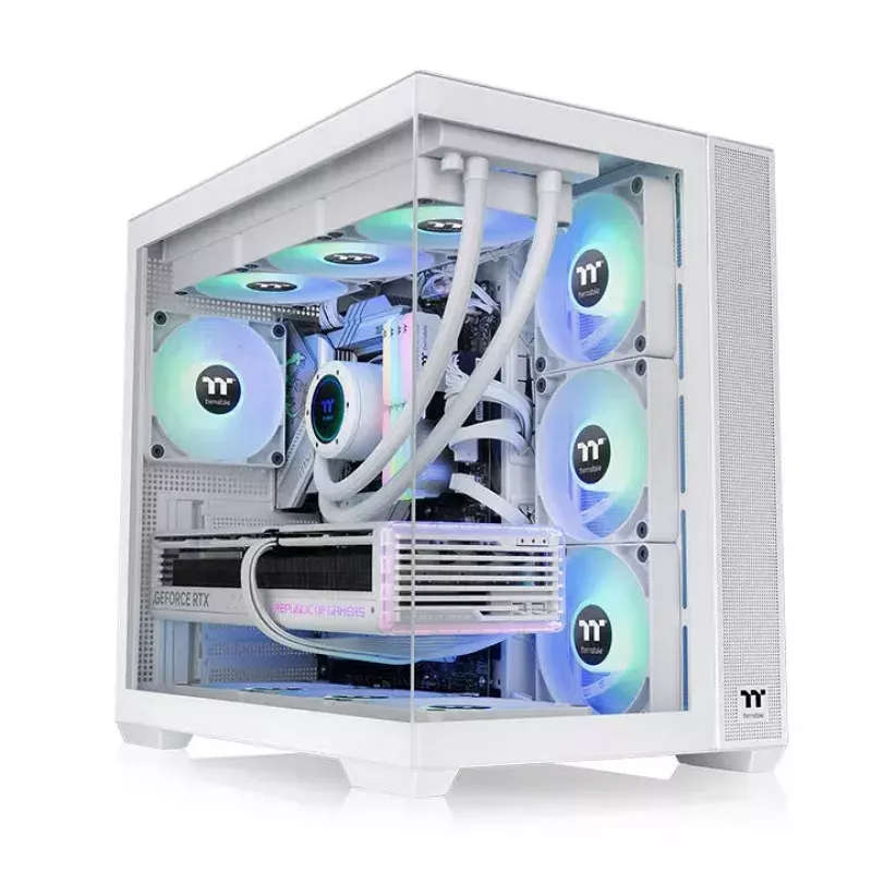PC skriňa Thermaltake View 380 TG ARGB Snow Midi-Tower biela