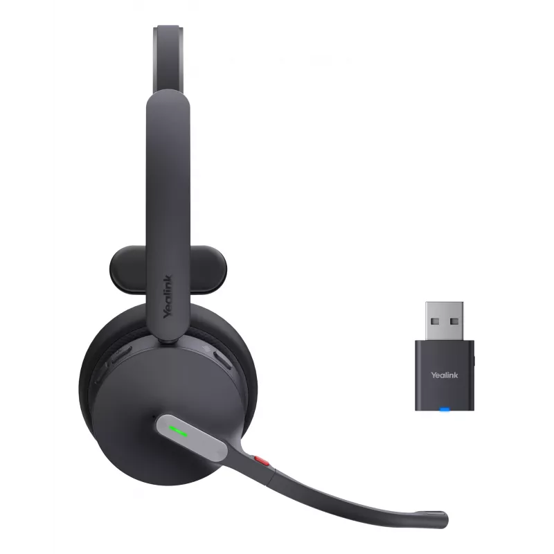 Yealink WH64 Hybrid Mono UC headset bezdrôtový s hlavovým mostom kancelária/call centrum Micro-USB Bluetooth čierna