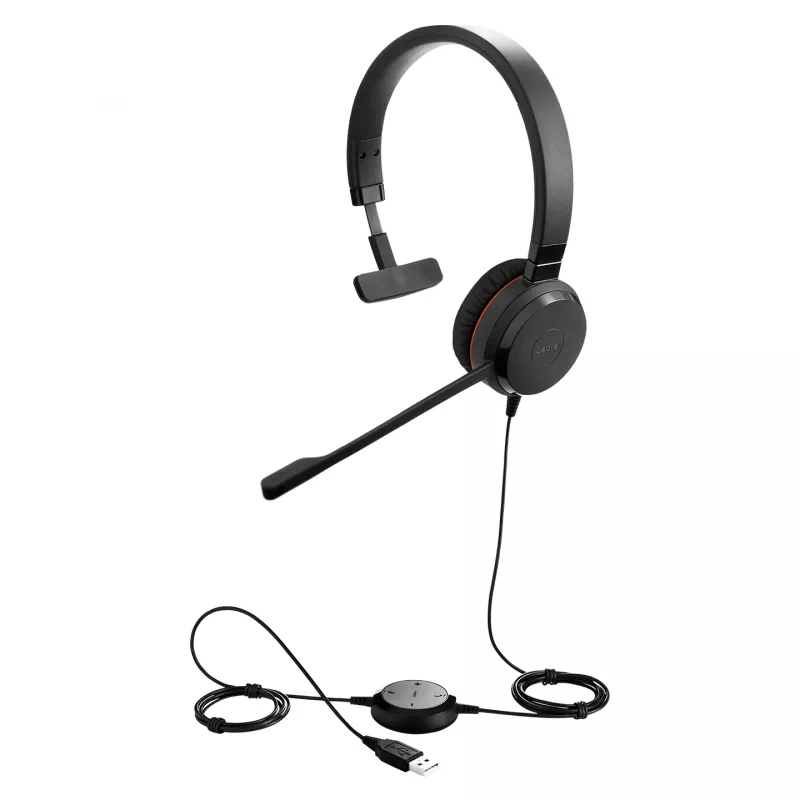 Jabra Evolve 20SE UC mono, káblový, kancelária/call centrum, 150 - 7000 Hz, 142 g, headset, čierna