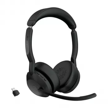 Jabra Evolve2 55 - Link380c UC stereo, bezdrôtový, kancelária/call centrum, 20 - 20000 Hz, 130 g, headset, čierna