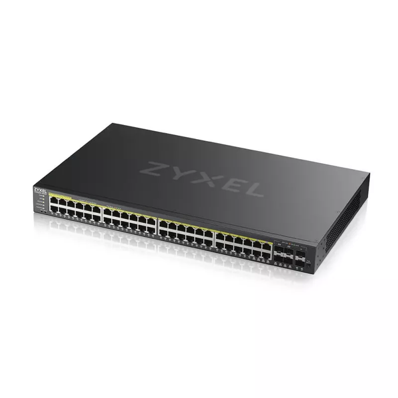 Zyxel GS2220-50HP-EU0101F sieťový switch Managed L2 Gigabit Ethernet (10/100/1000) Power over Ethernet (PoE) čierny