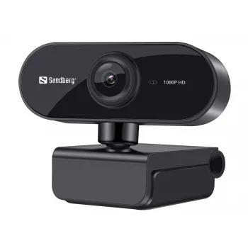 Sandberg USB webkamera Flex 1080P HD, 2 MP, 1920 x 1080 pixelov, Full HD, 30 fps, USB, čierna