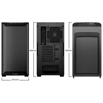 PC skriňa bequiet! PURE BASE 501 Airflow Window MIDI Tower — ATX, tvrdené sklo, podpora 3x140/240 mm, 2x3,5