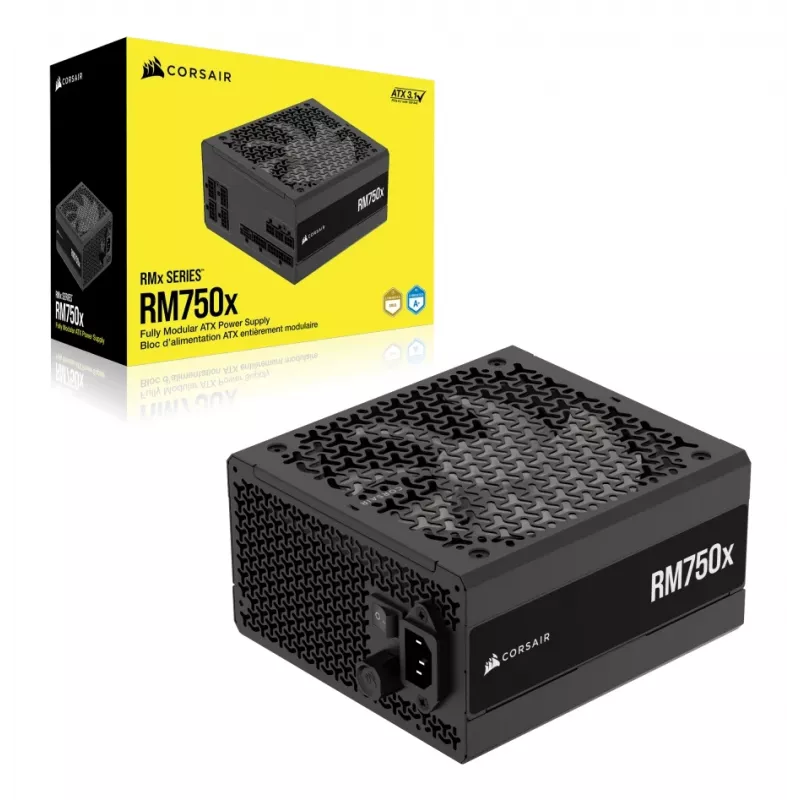 CORSAIR napájací zdroj – 750 W RM750x 24-Pin ATX čierny