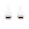 DIGITUS USB-C silikónový nabíjací kábel USB-C - USB-C USB 2.0 60W - 2m biely