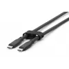 DIGITUS USB silikónový prepojovací kábel USB-C - USB-C USB 3.2 Gen2 10G 4K 100W - 1 m čierny