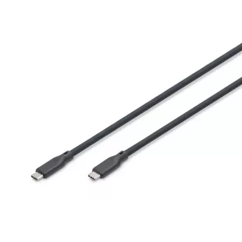 DIGITUS USB silikónový prepojovací kábel USB-C - USB-C USB 4.0 Gen3 40G 240W 8K - 1m čierny