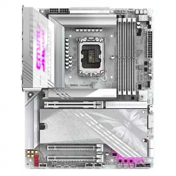 GIGABYTE Z890 AORUS ELITE X ICE základná doska - podporuje Intel Core Ultra (séria 2) CPU, 16+1+2 fáz VRM, až do 9500MHz DDR5 (OC), 1xPCIe 5.0 + 4xPCIe 4.0, Wi-Fi 7, 2.5GbE LAN, Thunderbolt 4