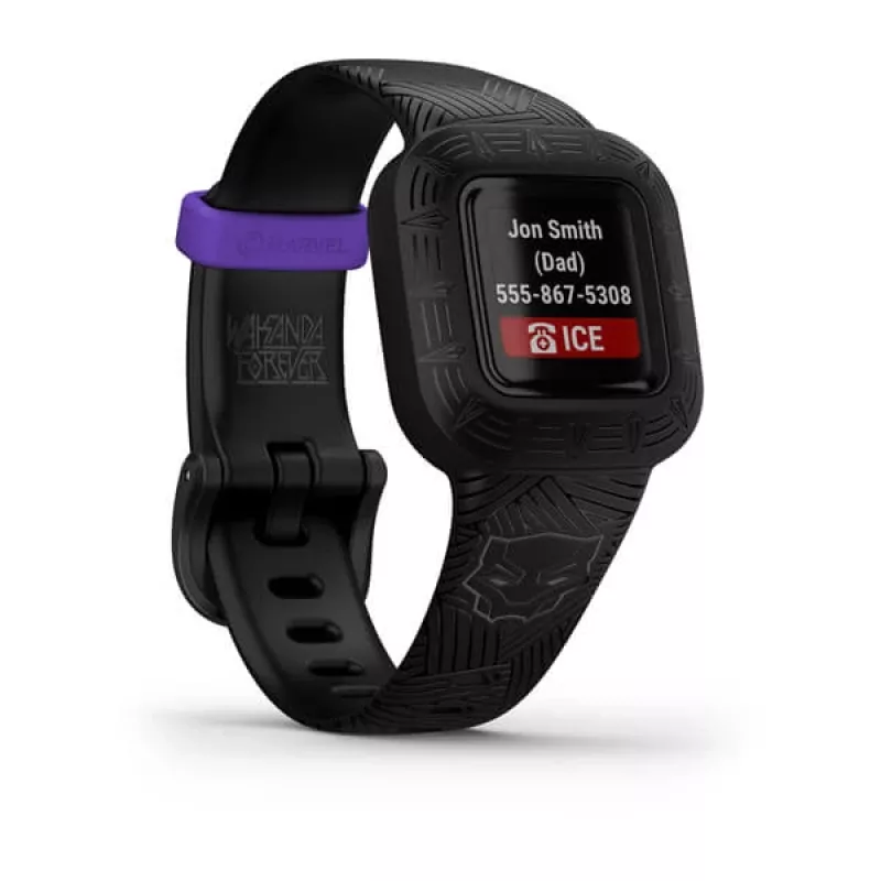 GARMIN INTERNATIONAL vívofit jr. 3 detský fitness tracker – Marvel čierny Panther