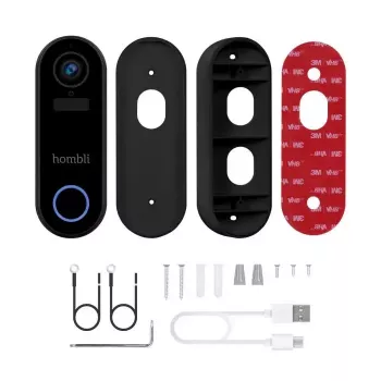 Smart zvonček Hombli Pack čierna biela IP65 bezdrôtový 1080p
