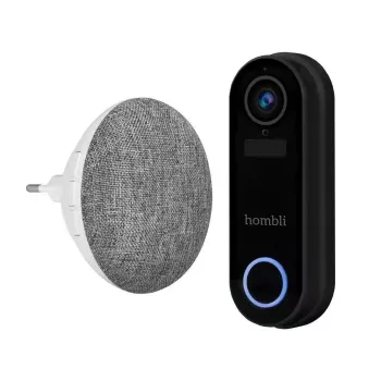 Smart zvonček Hombli Pack čierna biela IP65 bezdrôtový 1080p