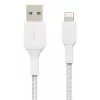 BELKIN Lightning na USB-A kábel pletený 2 m biely