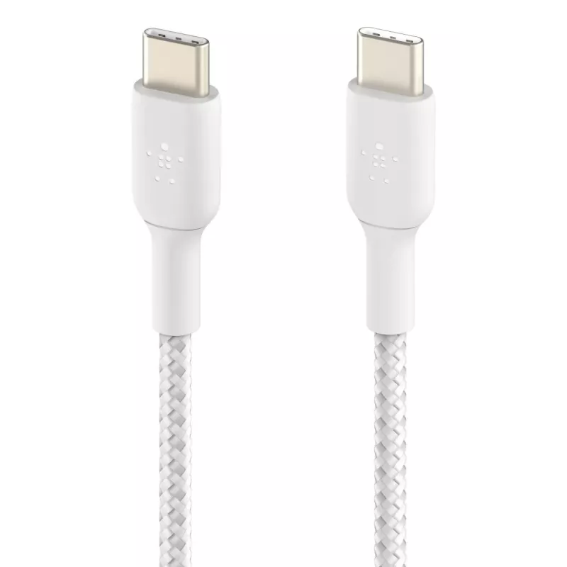 USB kábel Belkin CAB004BT1MWH2PK USB 2.0 1 m USB C biely