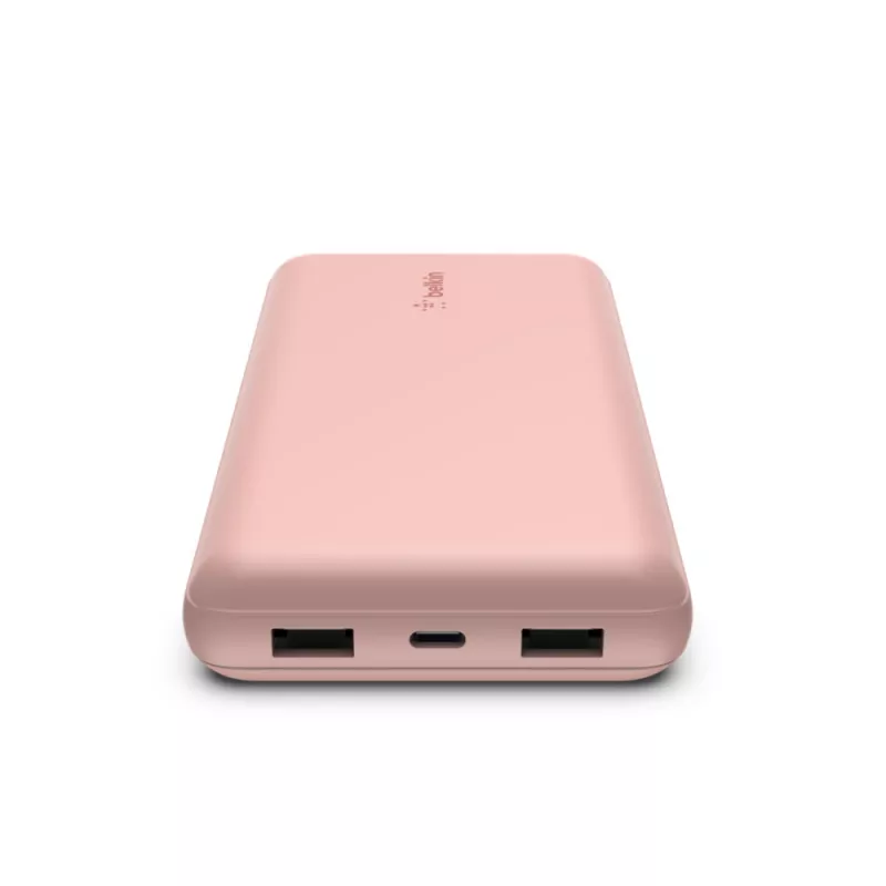 BELKIN power banka 20k USB-A a USB-C 15 W ružová