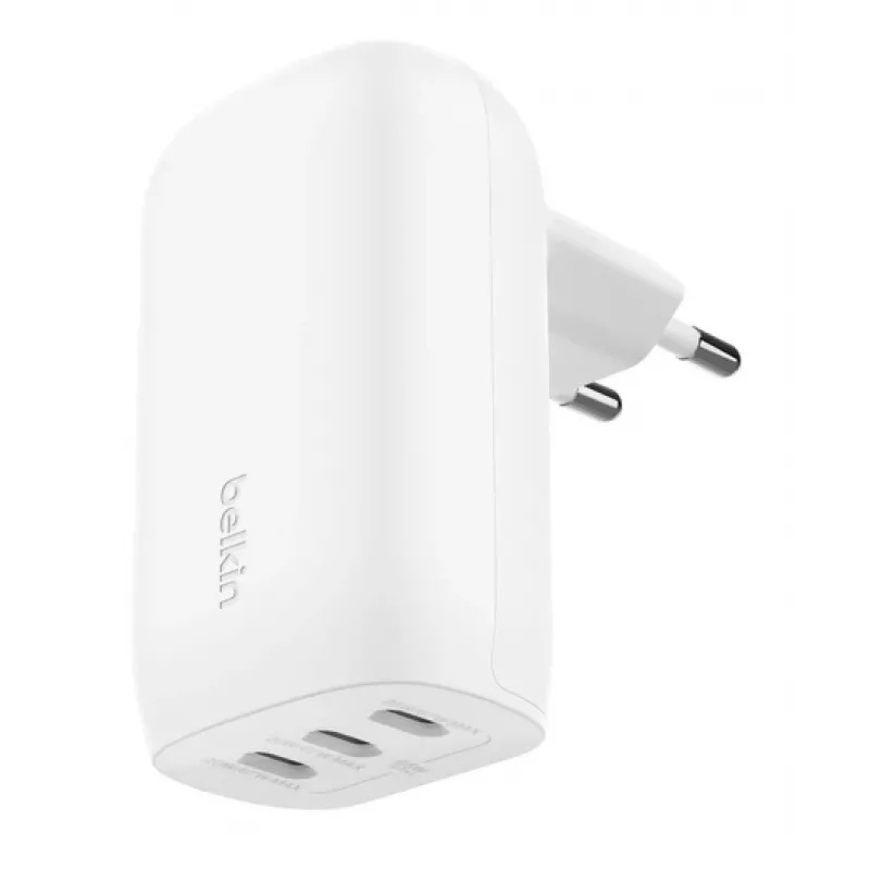 BELKIN nástenná nabíjačka - Boostcharge - USB-C 3-portová nabíjačka - s PPS 67W - biela