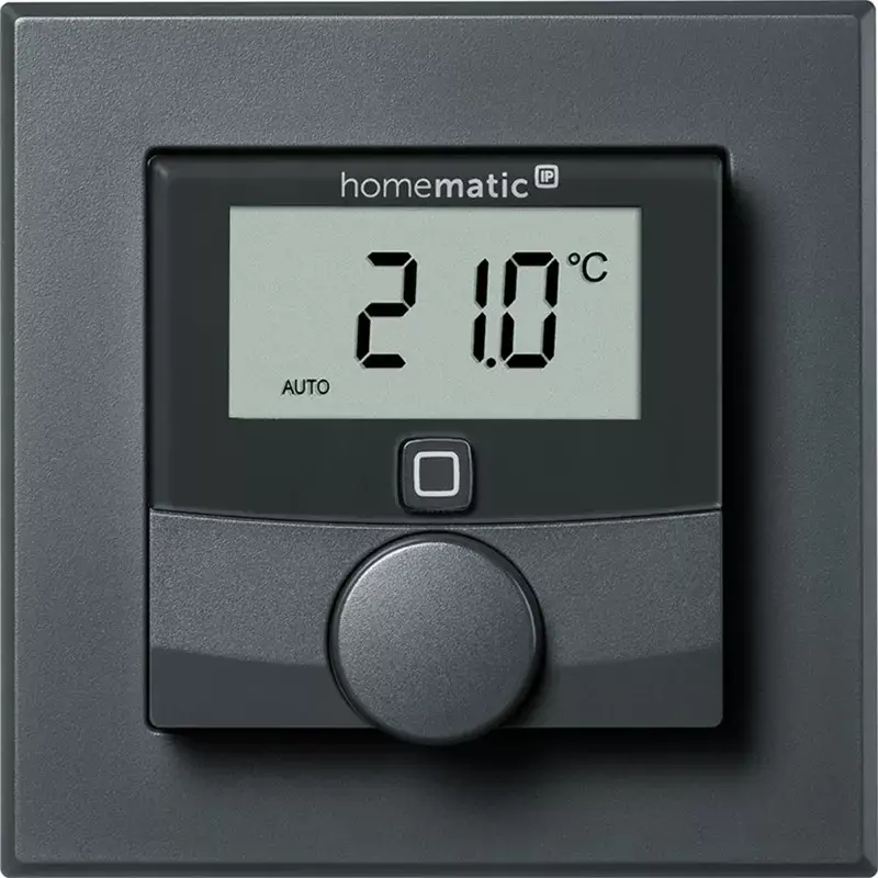 Nástenný termostat HomeMatic HmIP-BWTH-A antracit 230V — regulátor izbovej teploty, sieťový