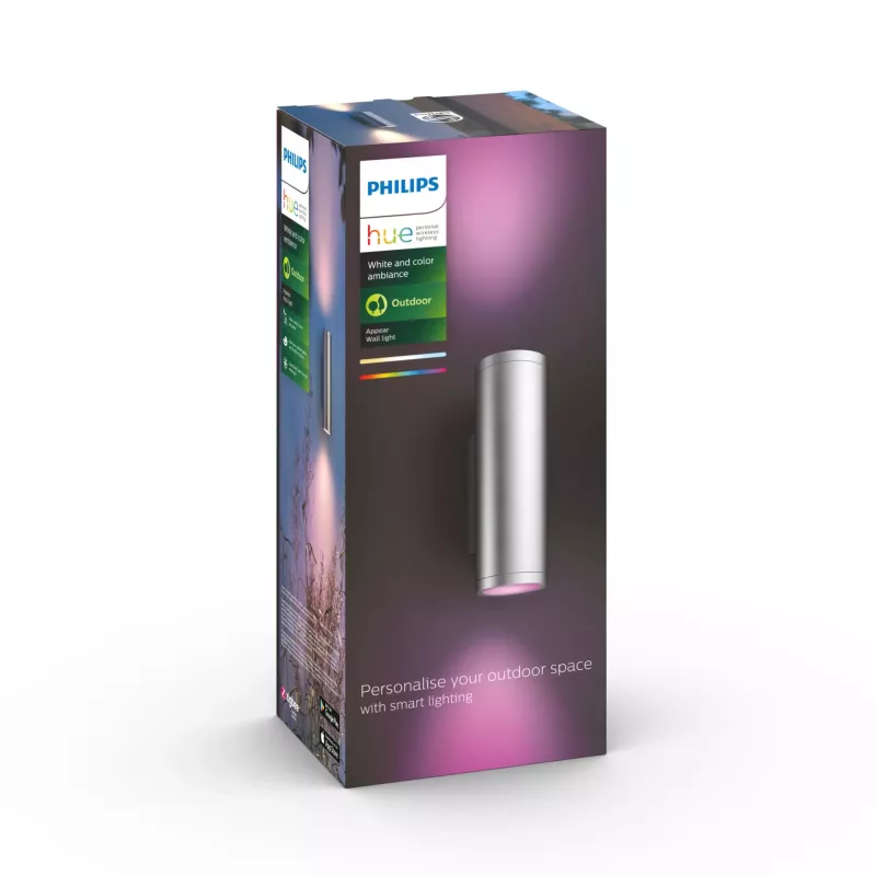 Philips Hue White and Colour Ambience Appear vonkajšie nástenné svietidlo