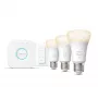 Philips Hue White Starterkit: 3 E27 smart žiarovky (1100) + stmievač