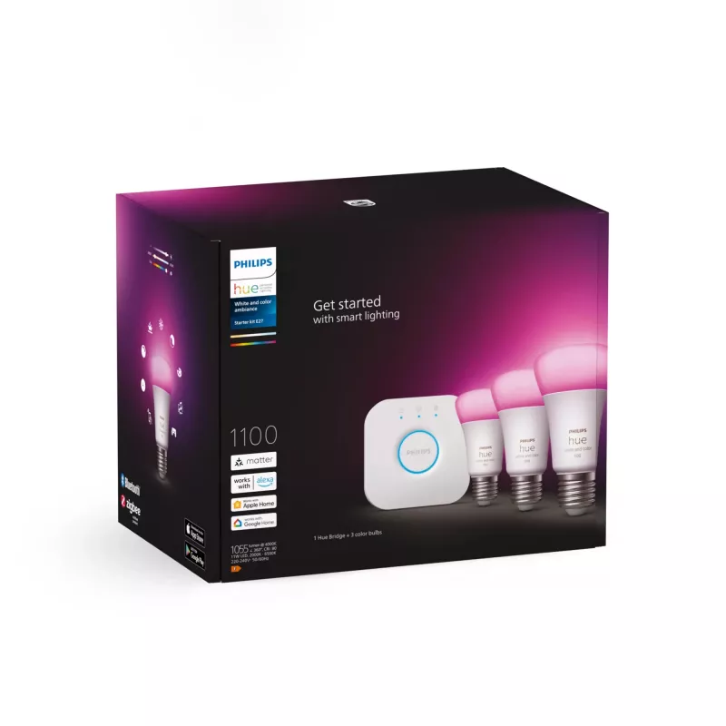 Smart osvetlenie štartovacia súprava Philips Hue White and Colour Ambiance E27 Bluetooth Zigbee