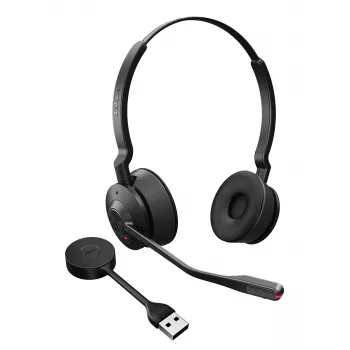 Jabra Engage 55 SE - USB-A UC Stereo, EMEA/APAC, bezdrôtový, 40 - 16000 Hz, kancelária/call centrum, 83 g, headset, čierna