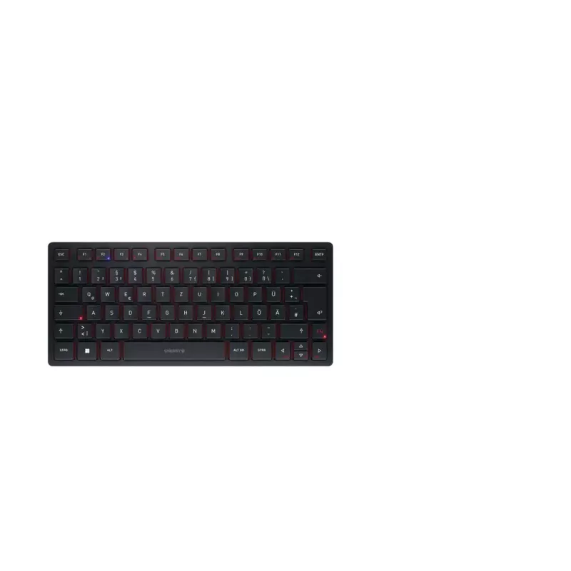 Klávesnica CHERRY KW 9200 MINI univerzálna USB + RF bezdrôtová + Bluetooth QWERTZ nemecká čierna