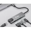 Equip USB-C 5-in-1 multifunkčný adaptér, HDMI, Gigabit-LAN, USB 3.2 Gen1, 100W USB PD