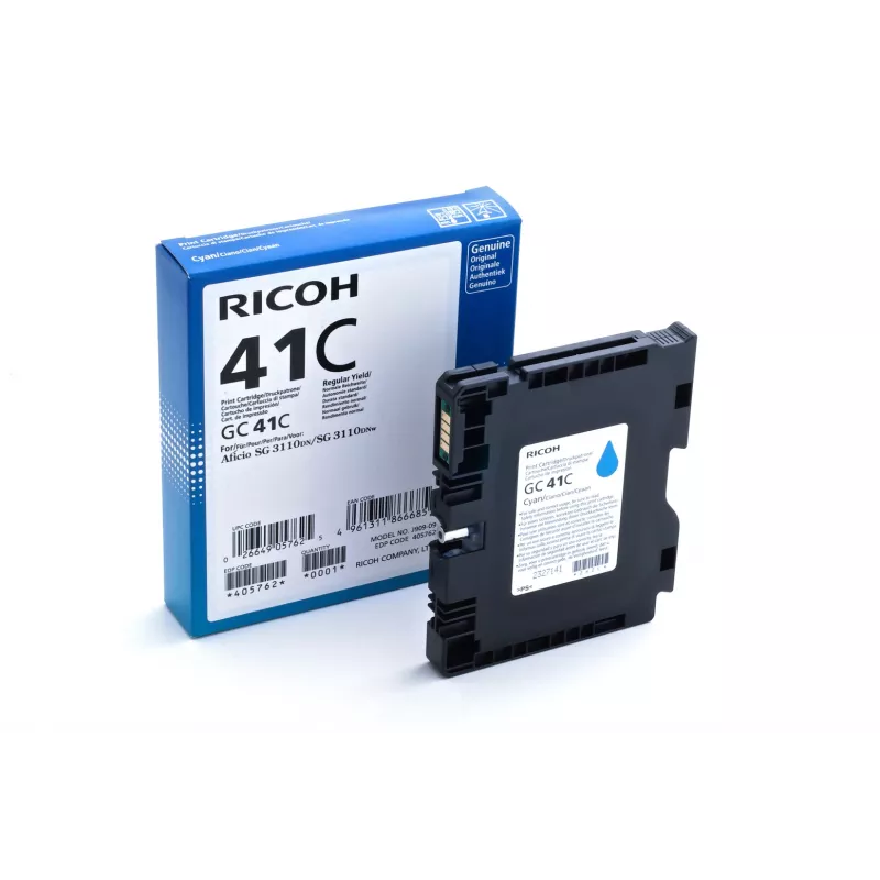 Ricoh 405762 atramentová kazeta 1 ks originálna štandardná výdrž azúrová