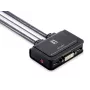 LevelOne 2-portový USB DVI-D Single Link káblový KVM prepínač, podpora audia