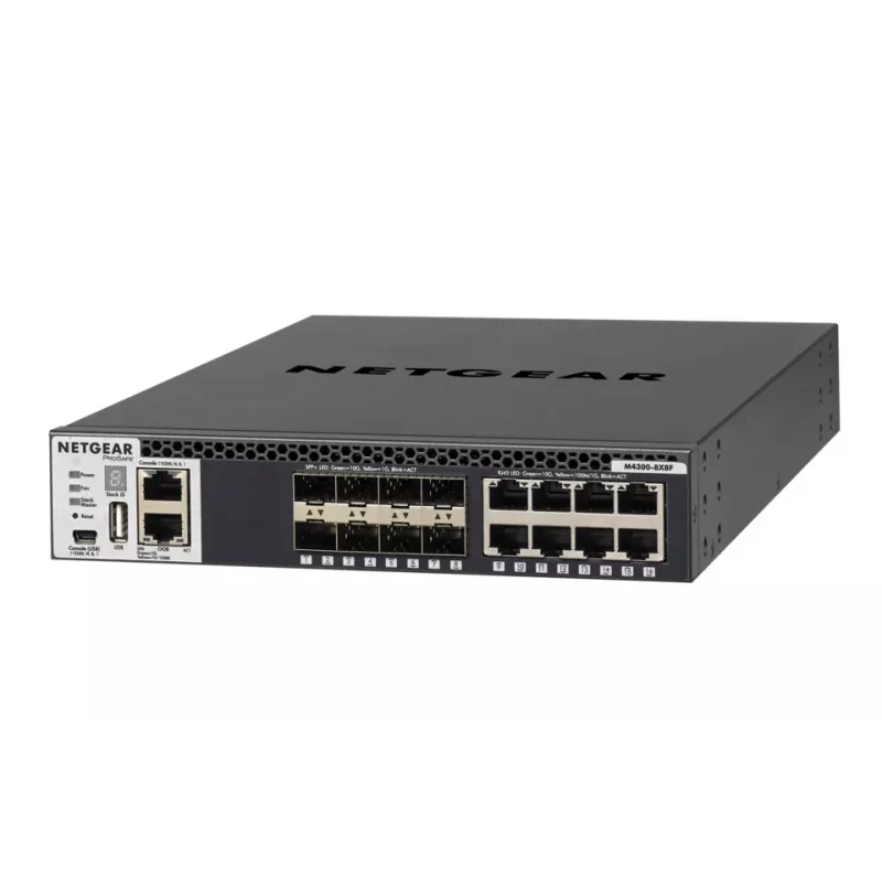 NETGEAR M4300-8X8F Managed L3 10G Ethernet (100/1000/10000) 1U čierny