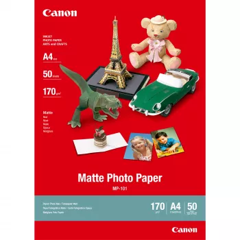 Canon MP-101 matný fotografický papier A4 - 50 listov, 170 g/m², A4 (210 x 297 mm), 50 listov