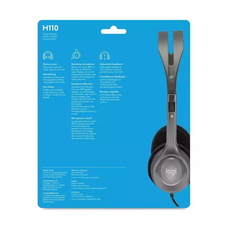 LOGITECH H110 – 3,5 mm – stereo headset