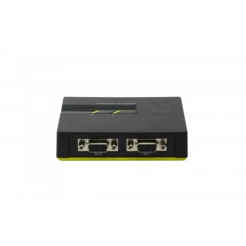 LevelOne 2-portový USB VGA KVM prepínač, 2048 x 1536 pixelov, čierna, zelená