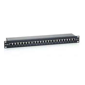 Equip 24-portový Cat.6 tienený patch panel, čierny