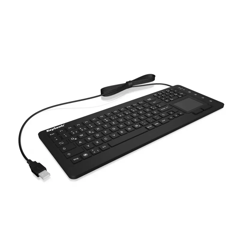 KeySonic KSK-6231 INEL (DE) klávesnica priemyselná USB QWERTZ nemecká čierna