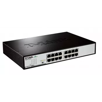 D-Link DGS-1016D/E sieťový prepínač unmanaged čierny, kov