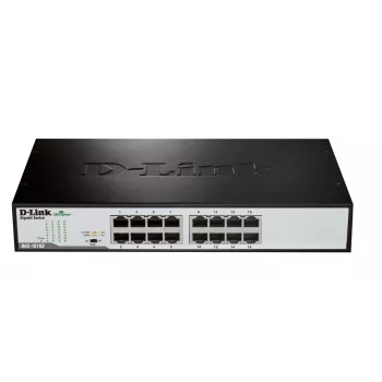 D-Link DGS-1016D/E sieťový prepínač unmanaged čierny, kov
